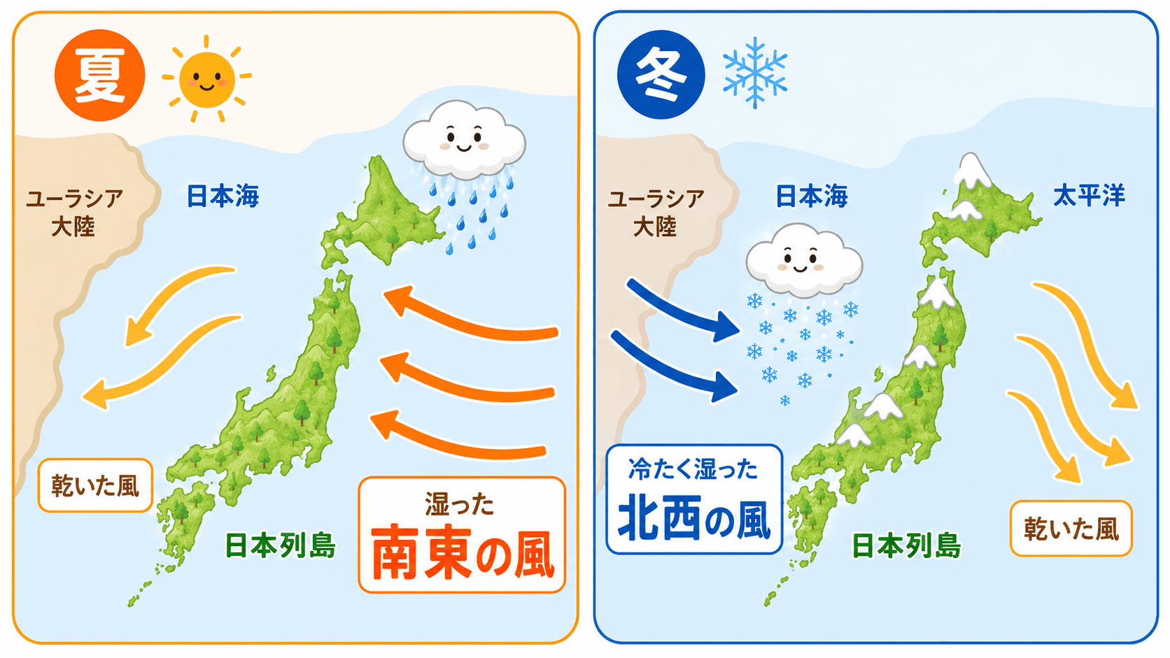 山脈は“日本の天気の壁”だった！小学生の日本地理